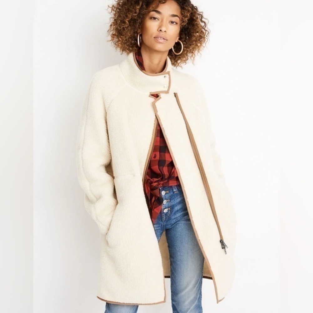 Madewell Sherpa coat - oversized - small